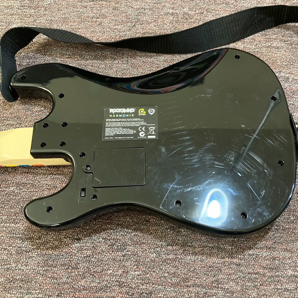 Harmonix Rock Band Guitar Fender Stratocaster Nintendo Wii w/ Dongle & Strap - Picture 5 of 9